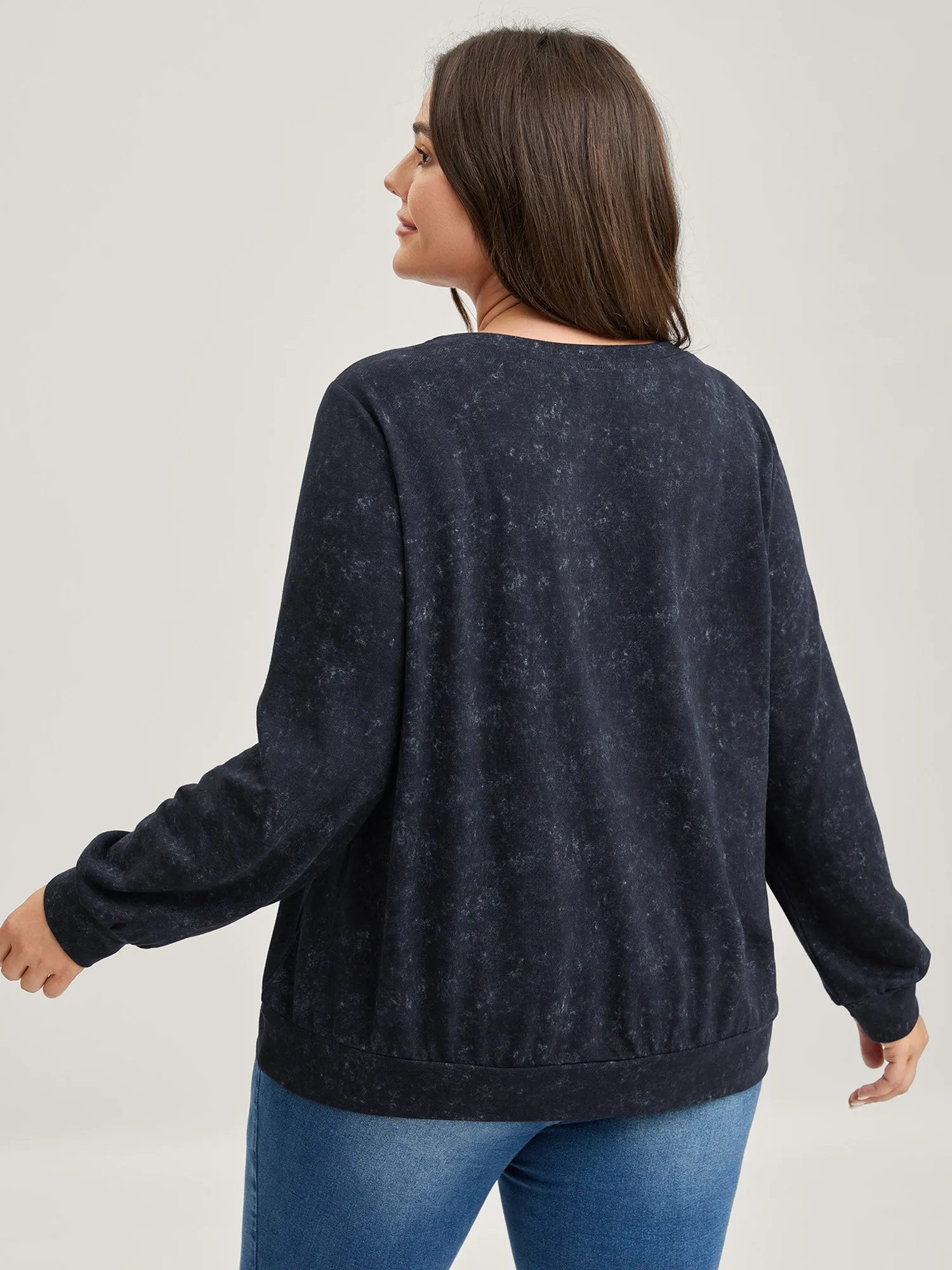 Elephant Motif Crew Neck Sweatshirt sold by Bloomchic product image thumbnail 4