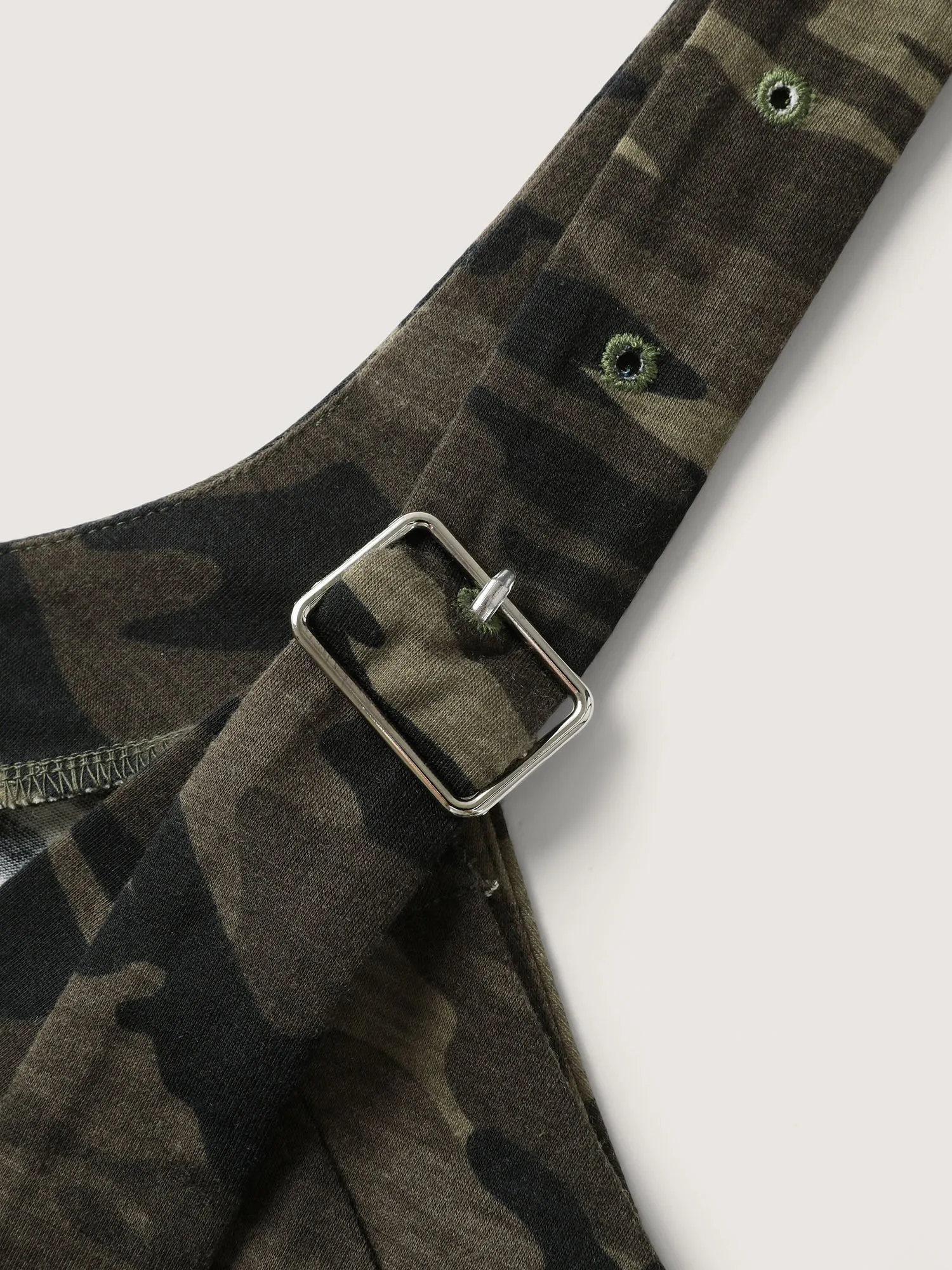 Camouflage Print Stretchy Wide Leg Jumpsuit sold by Bloomchic product image thumbnail 5