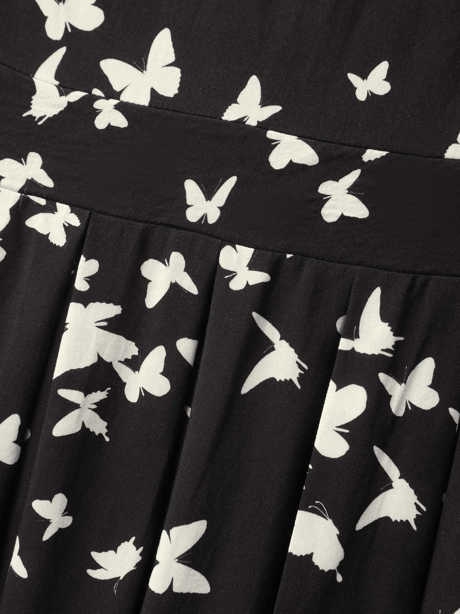 Rayon Monochrome Butterfly Stretchy Midi Dress sold by Bloomchic product image thumbnail 5