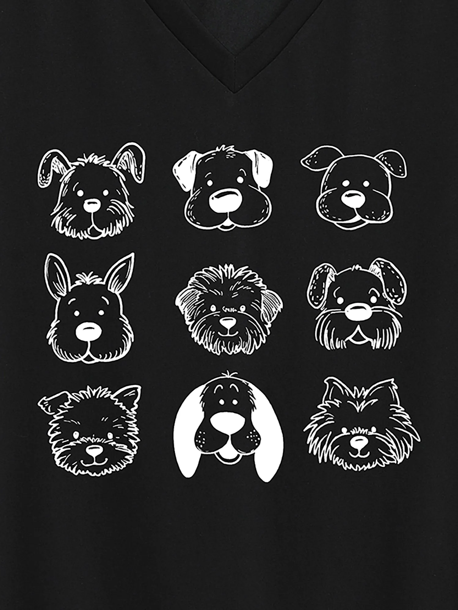 Hello Puppies V-Neck T-Shirt sold by Bloomchic product image thumbnail 2