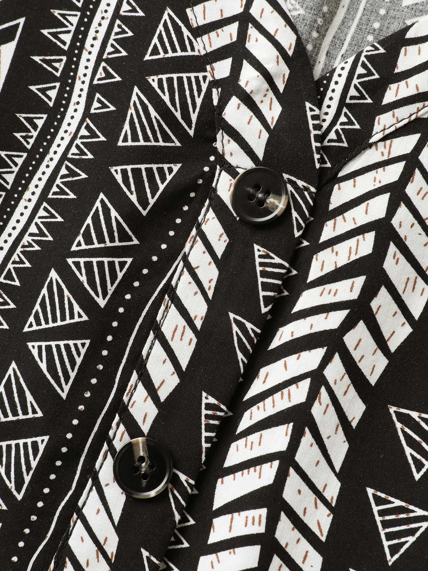 Geometric Print Button Layered Blouse sold by Bloomchic product image thumbnail 5