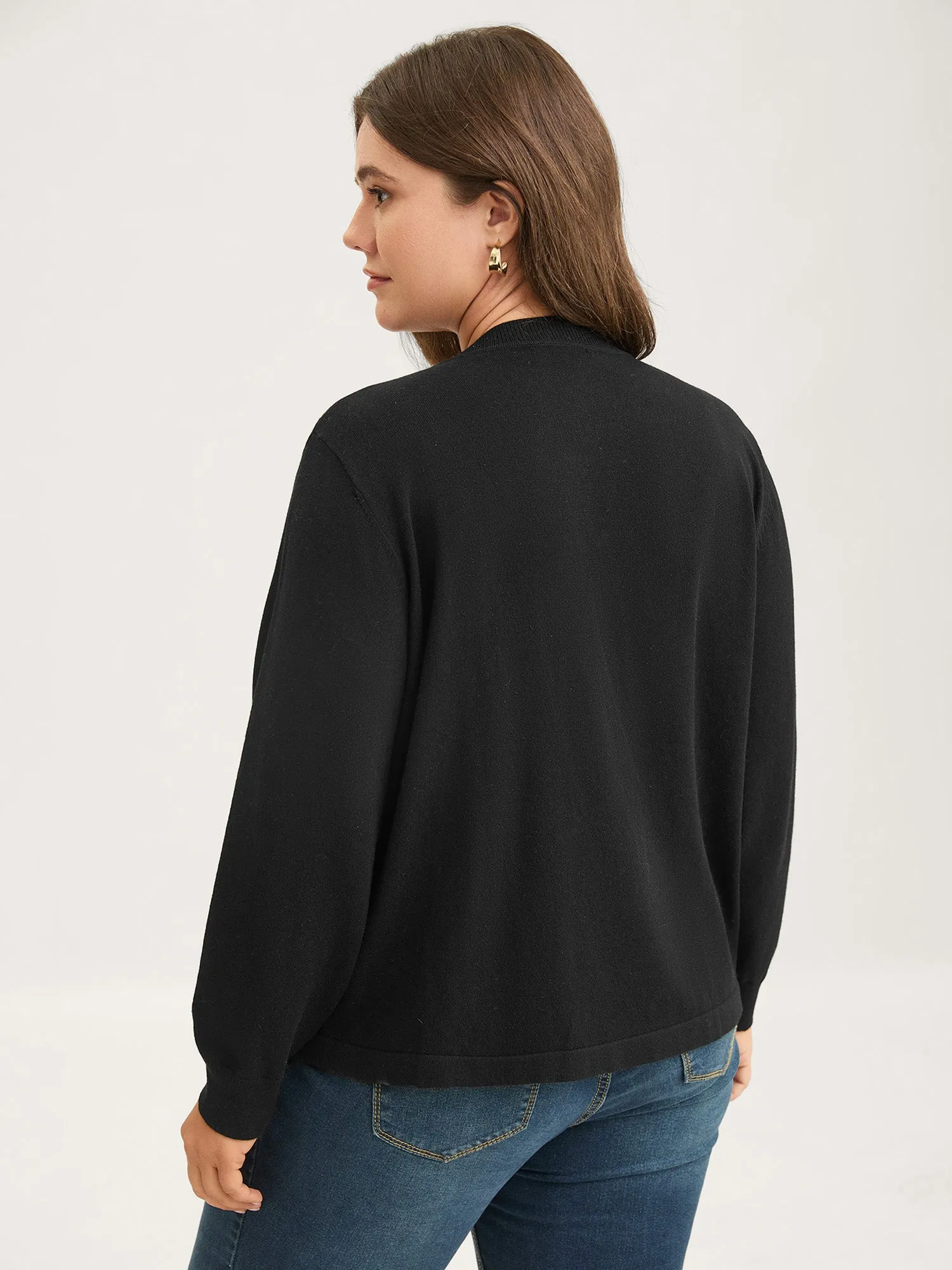 Supersoft Arc Swing Front-Open Lightweight Cardigan sold by Bloomchic product image thumbnail 4