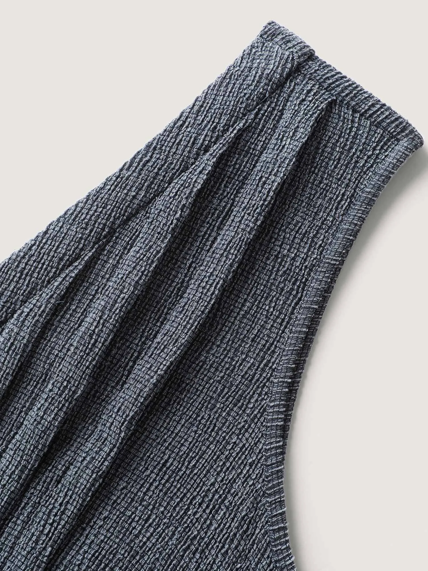 Stretchy Textured Pleated Wide-Leg Jumpsuit sold by Bloomchic product image thumbnail 5