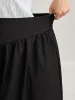Wide Cinched-Waist Solid Midi Skirt sold by Bloomchic
