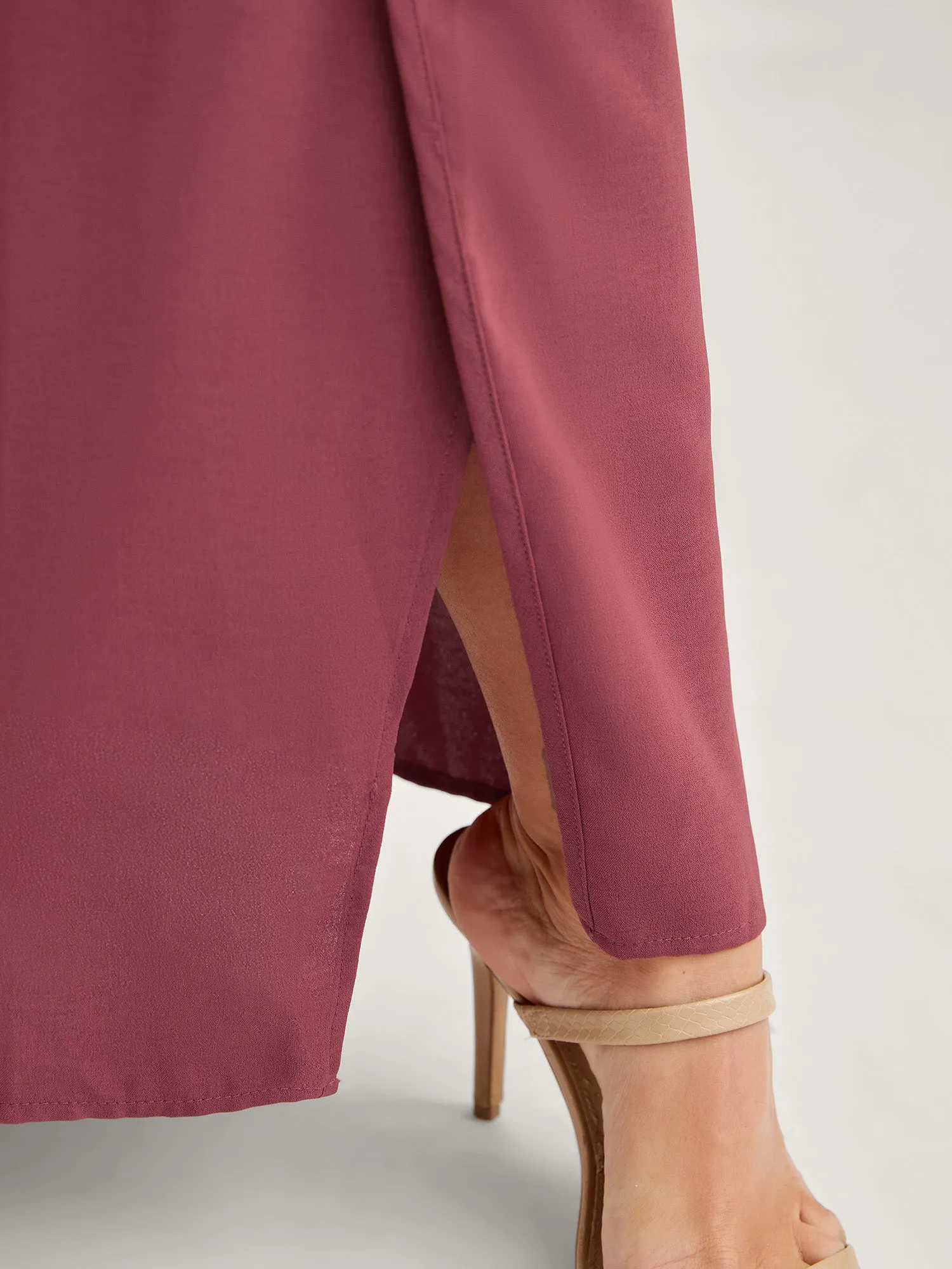 Belted Front Overlap Wide-Leg Pants sold by Bloomchic product image thumbnail 3