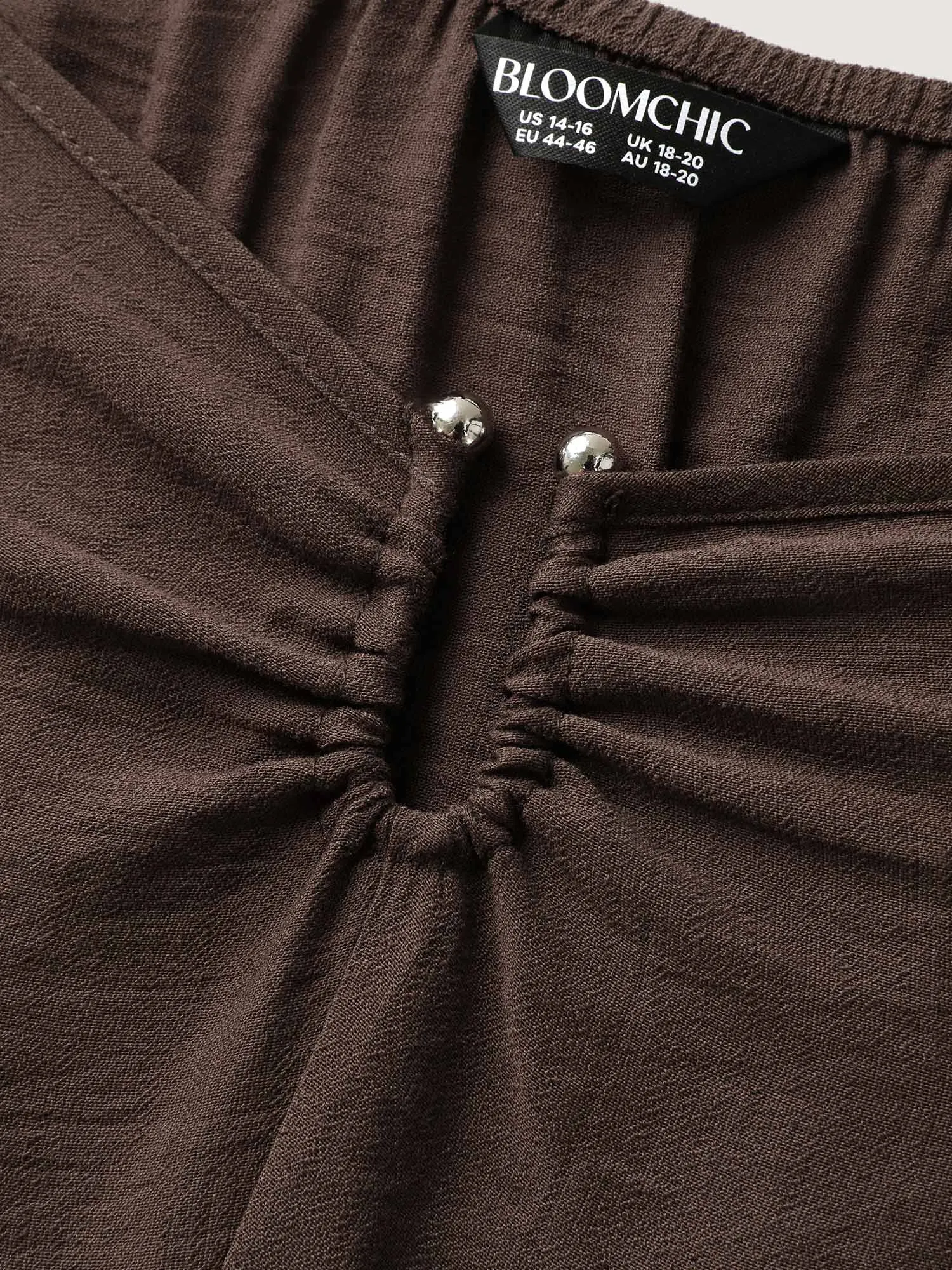 Sweetheart U-Buckle Pockets Tiered Midi Dress sold by Bloomchic product image thumbnail 5