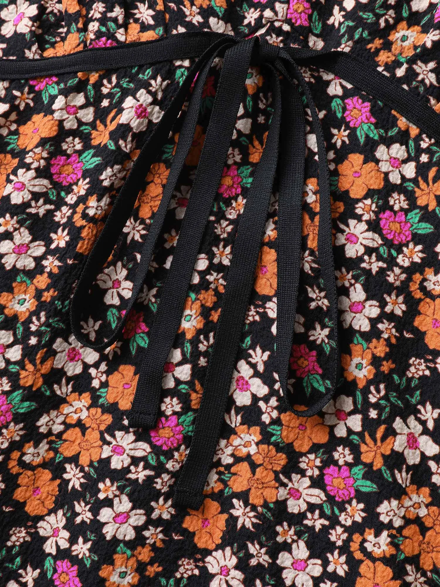 Floral Waist Tie Side Pockets Midi Dress sold by Bloomchic product image thumbnail 5