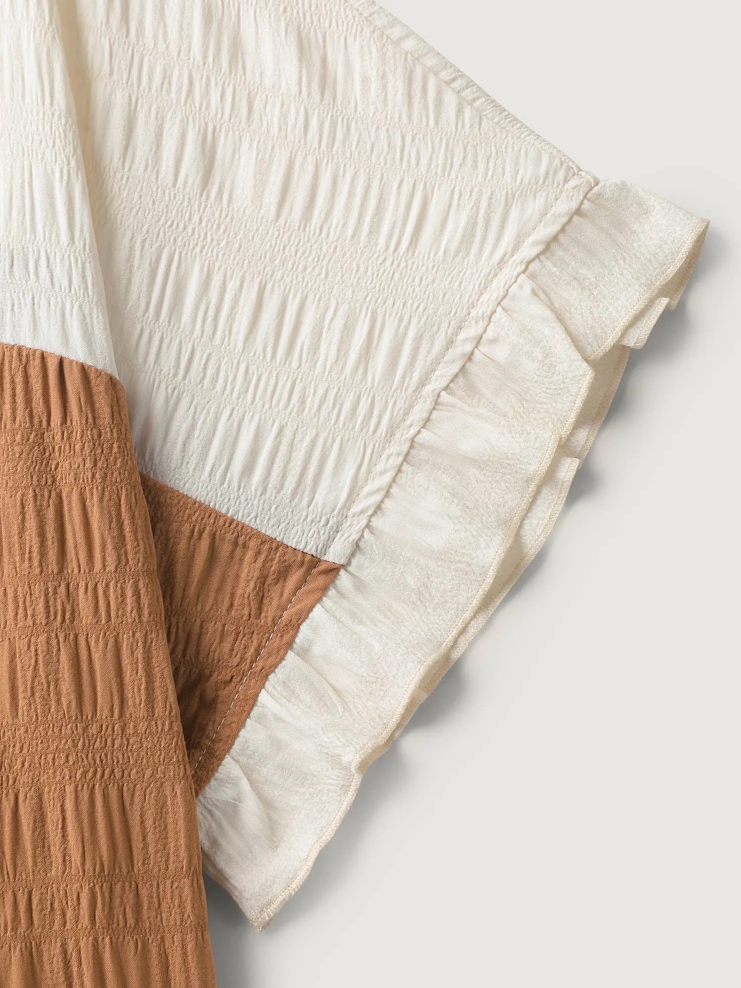 Textured Color Block Tiered Midi Dress sold by Bloomchic product image thumbnail 5