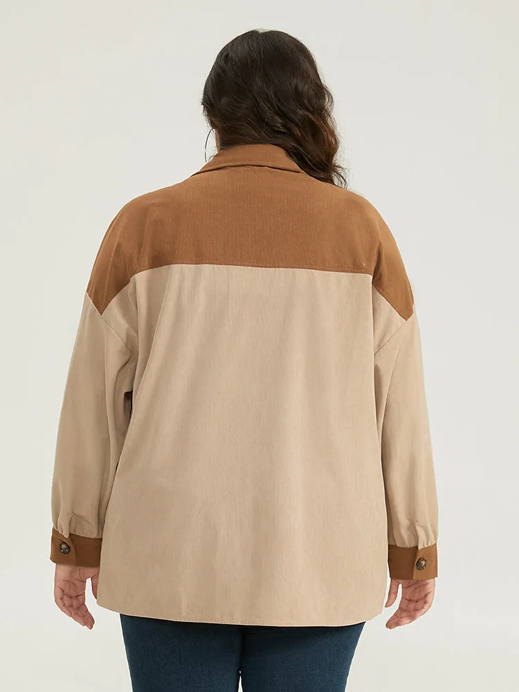 Two Tone Button Through Patchwork Coat sold by Bloomchic product image thumbnail 2