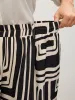 Geometric Print Wide-Leg Belted Pants sold by Bloomchic