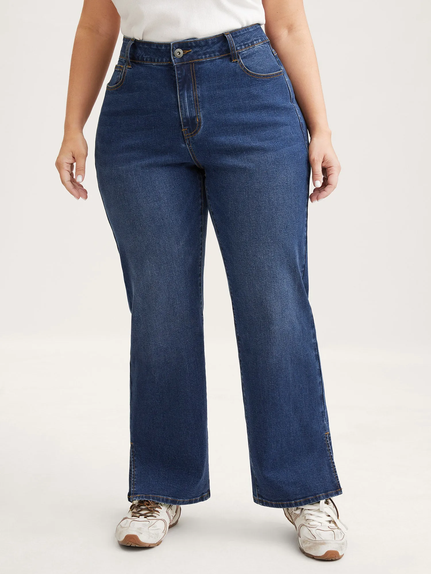 Vintage Split Hem Straight-Leg Jeans sold by Bloomchic product image thumbnail 2