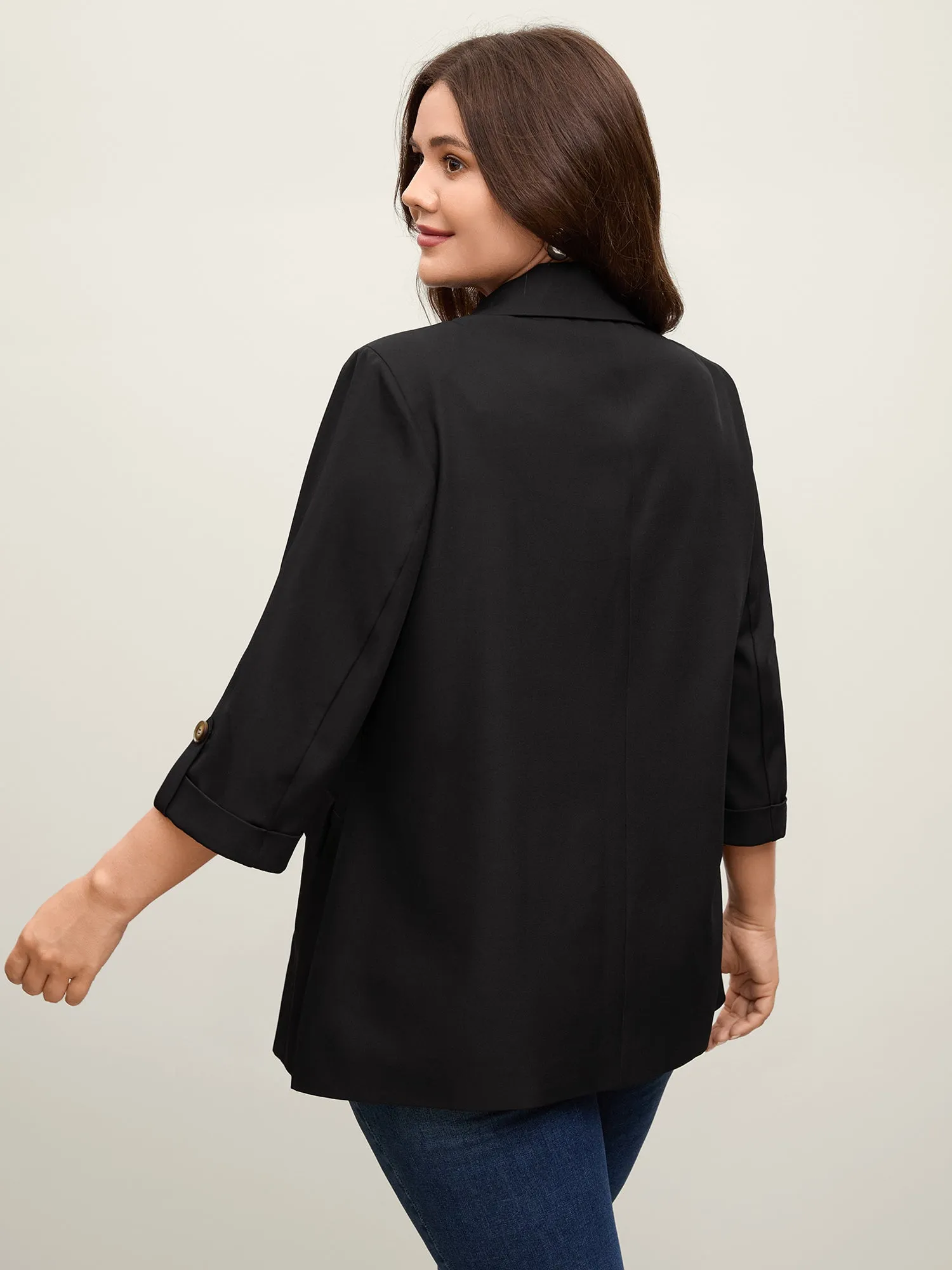 Tab Sleeve Pockets Solid Blazer sold by Bloomchic product image thumbnail 4