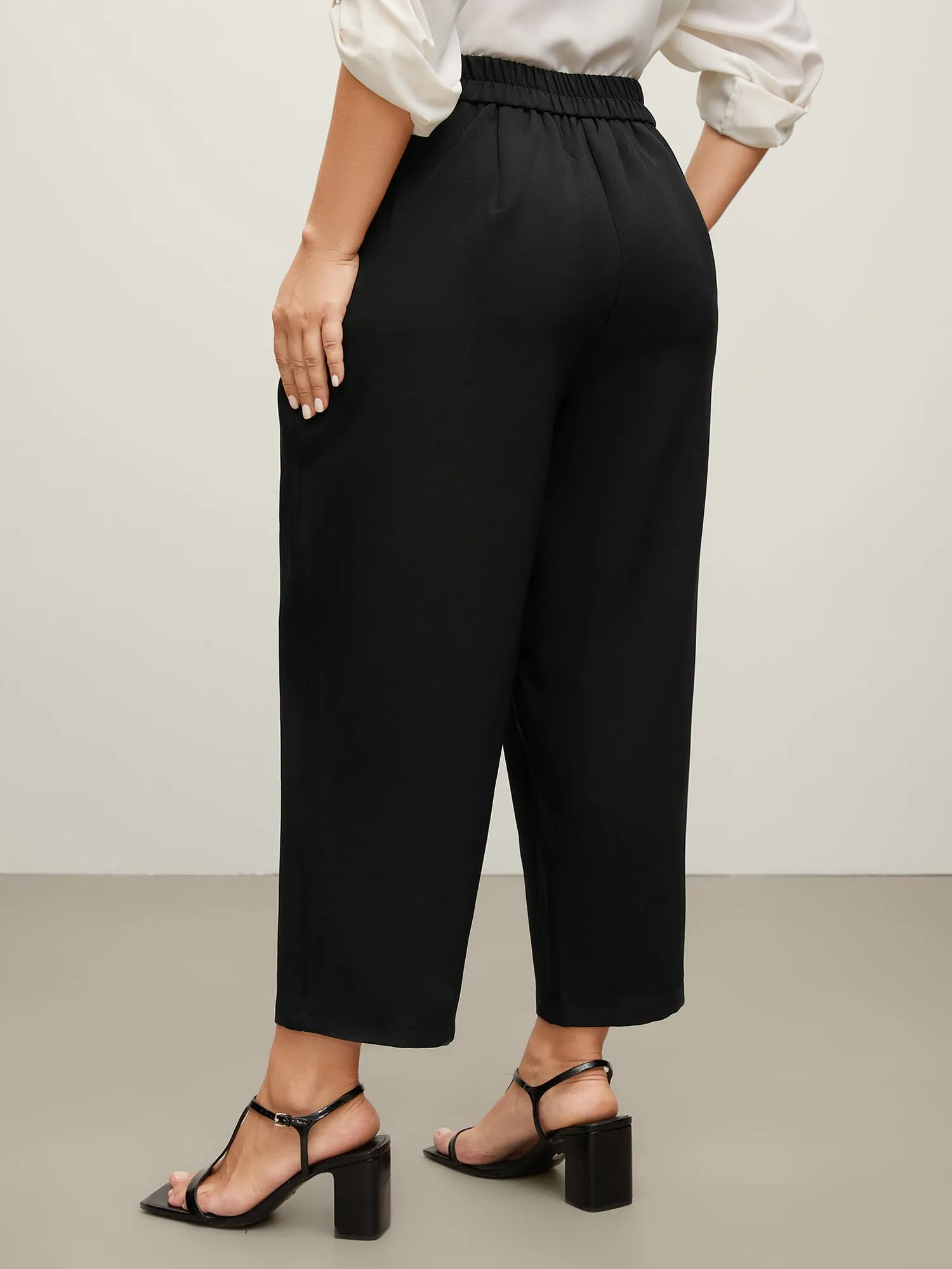 Stretchy Double Button Straight-Leg Pants sold by Bloomchic product image thumbnail 5