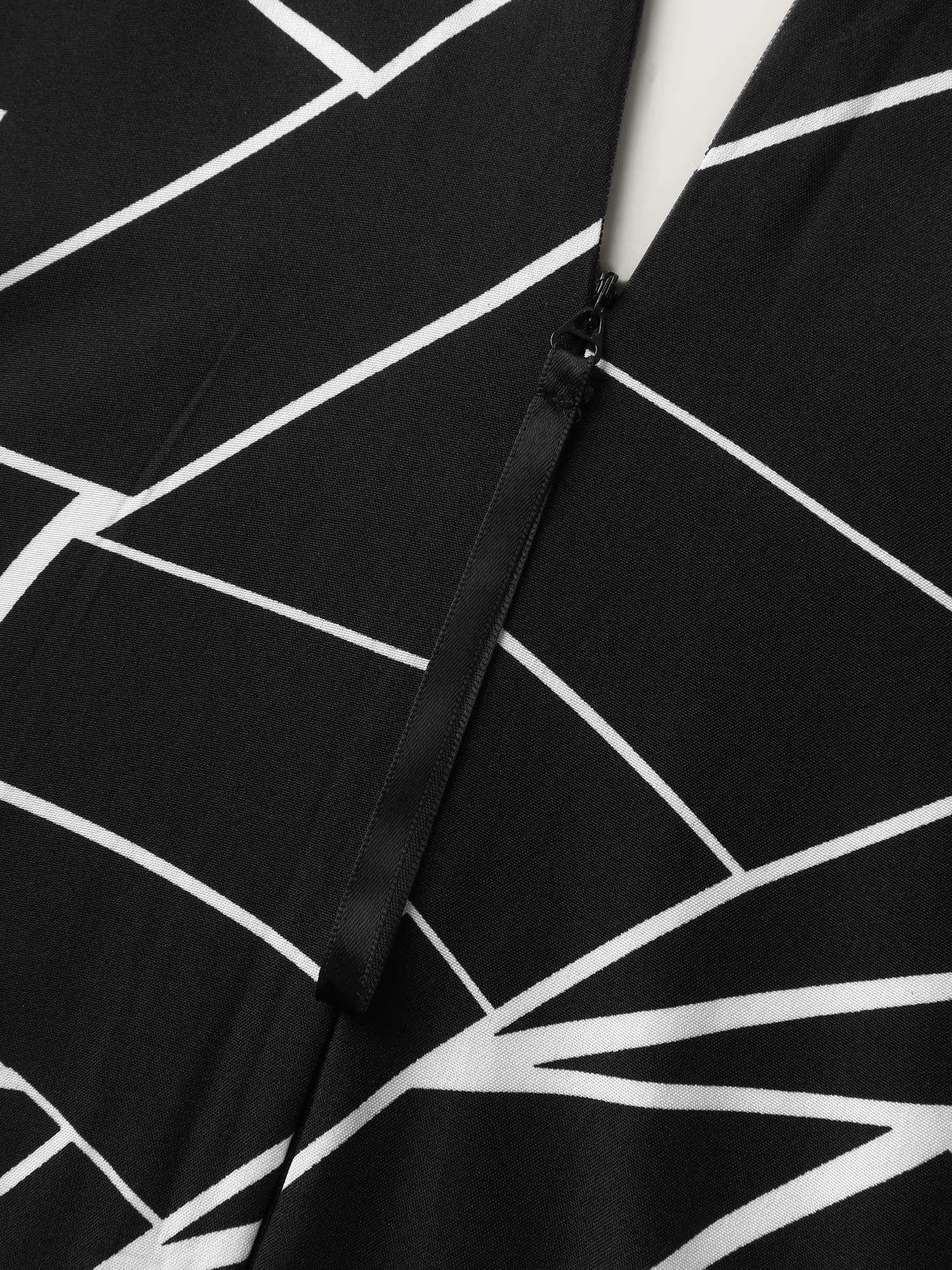 Geometric Print Waist-Defining Belted Jumpsuit sold by Bloomchic product image thumbnail 5