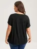 Lace Trim Sheer Solid T-Shirt sold by Bloomchic
