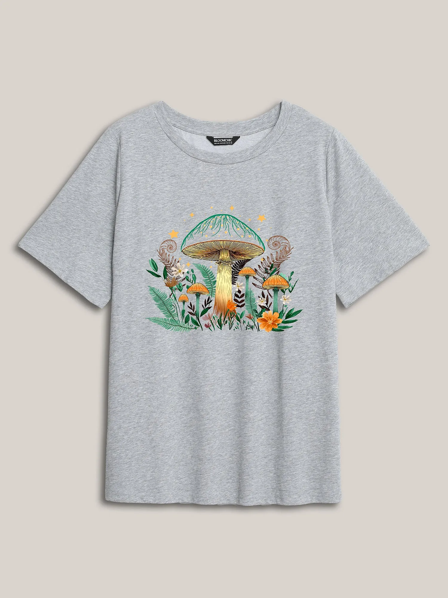 Mushroom Mystery Round Neck T-Shirt sold by Bloomchic product image thumbnail 5