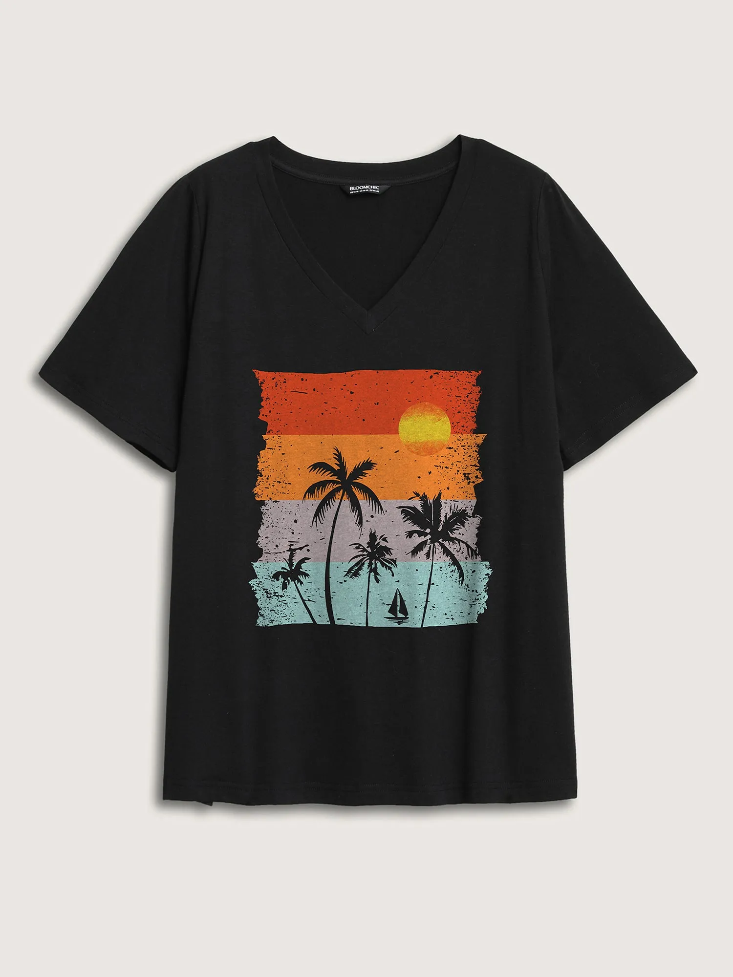 Island Vibes V-Neck T-Shirt sold by Bloomchic product image thumbnail 5