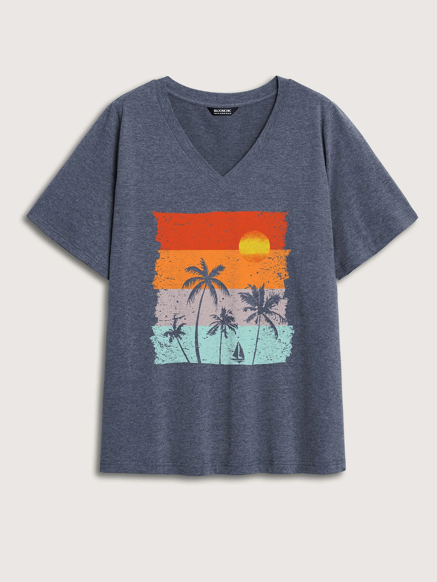 Island Vibes V-Neck T-Shirt sold by Bloomchic