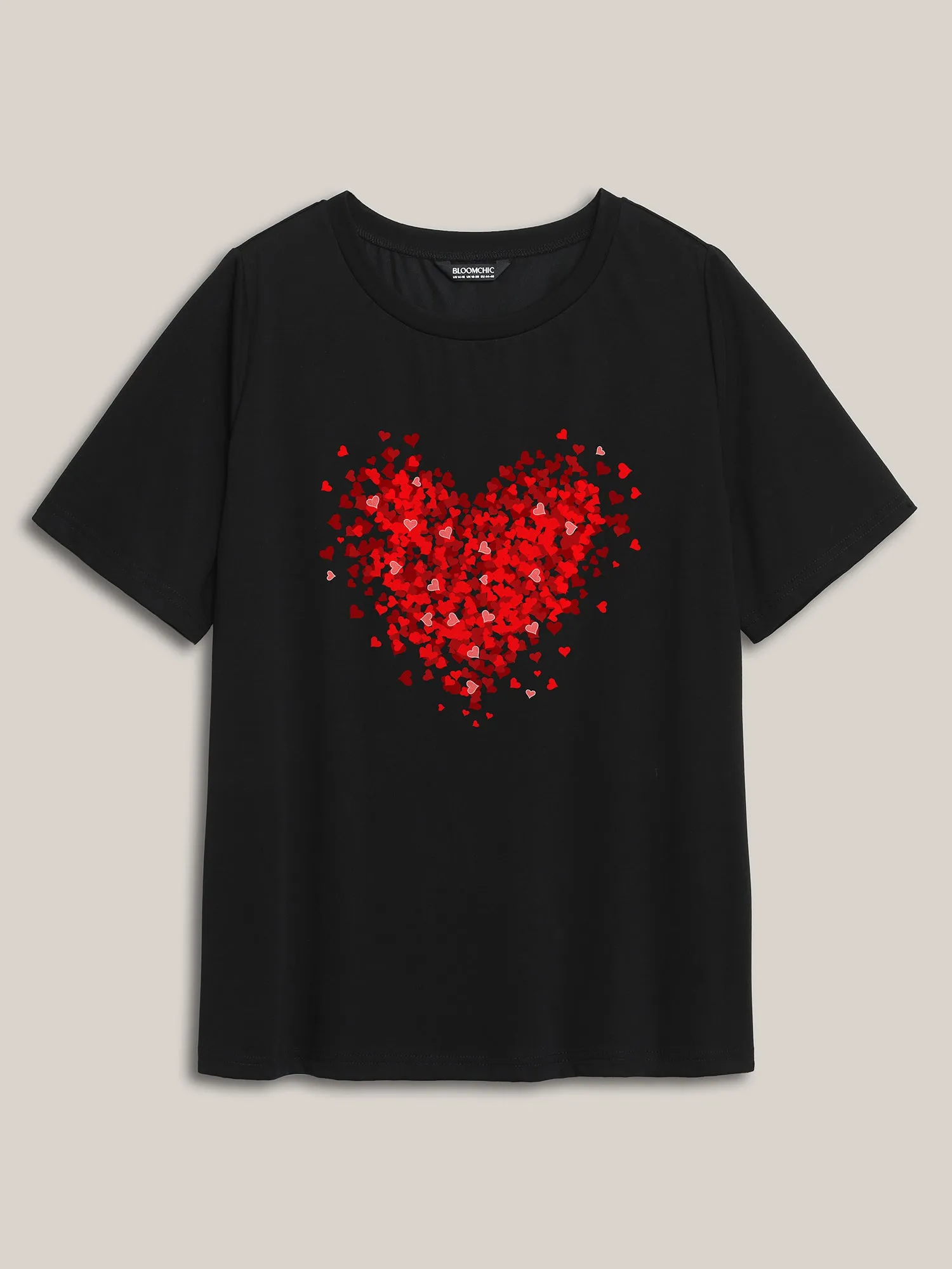 Oh-my-Heart Round Neck T-Shirt sold by Bloomchic