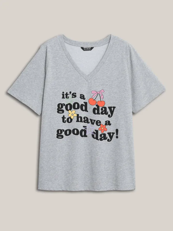 Good Days Only V-Neck T-Shirt sold by Bloomchic