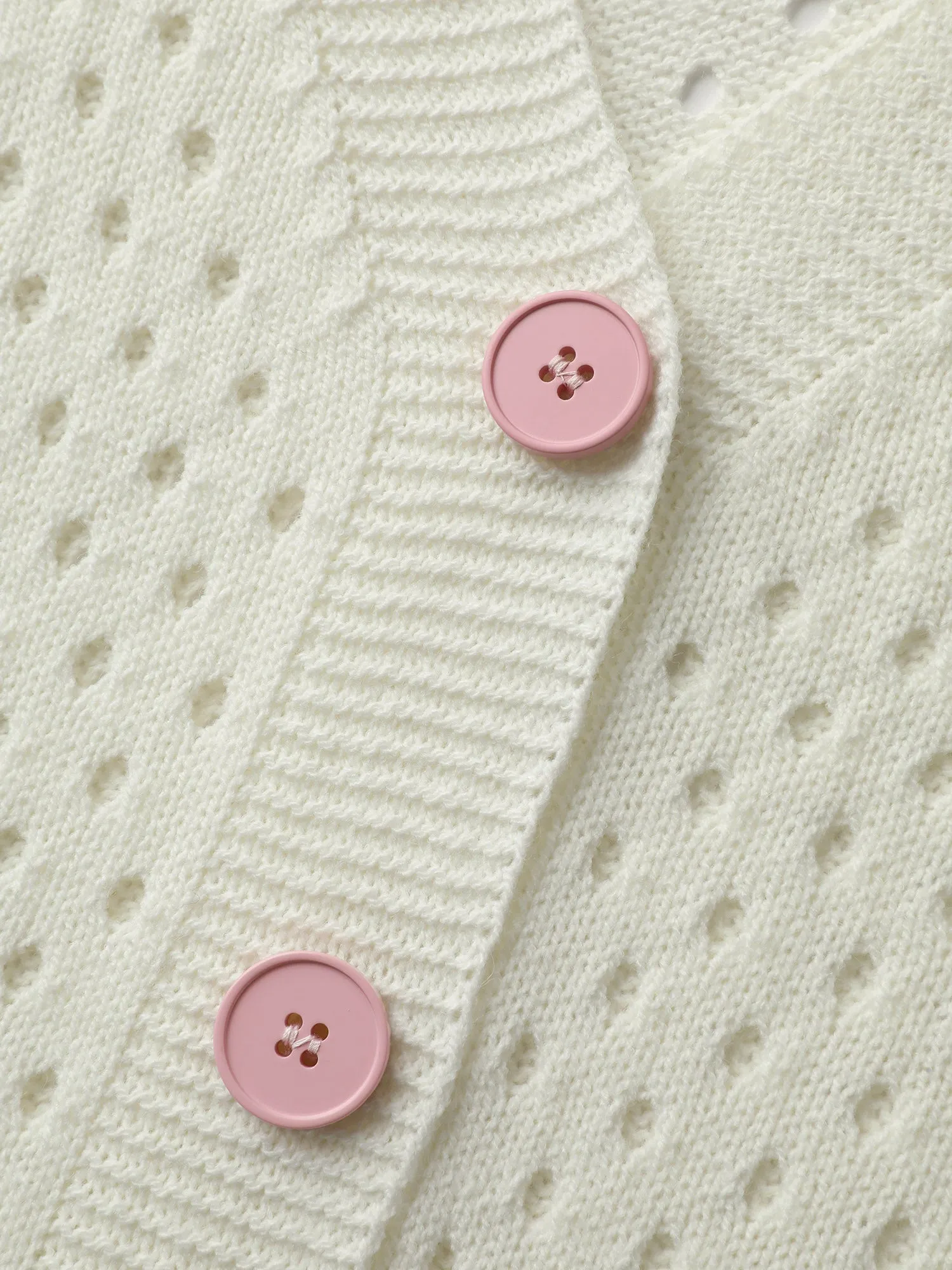 Floral Cut-Out Textured Knit Cardigan sold by Bloomchic product image thumbnail 5