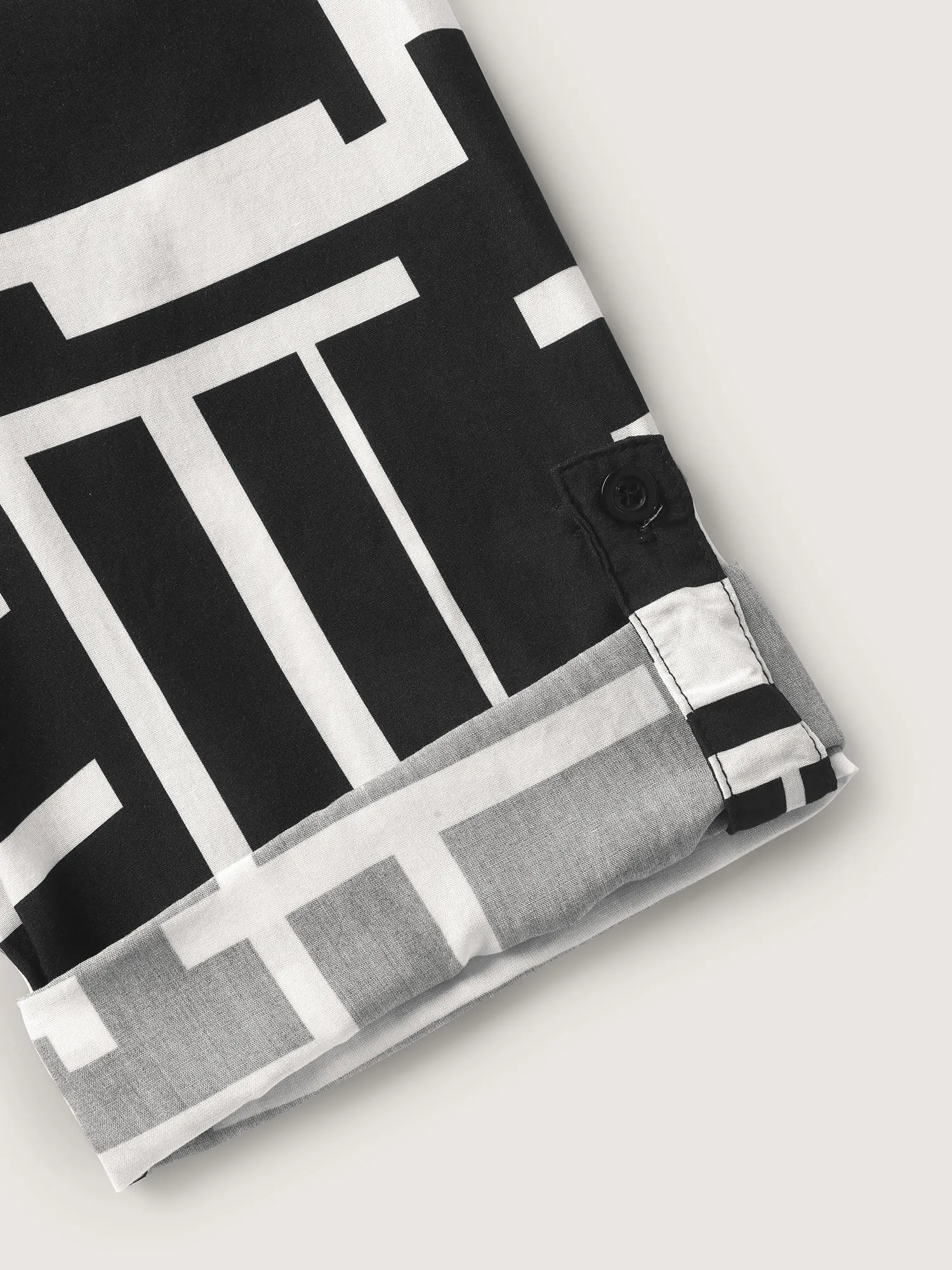 Geometric Lines Tab Sleeve Blouse sold by Bloomchic product image thumbnail 5