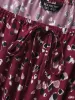 Leopard Brushed Print Neck Drawstring Blouse sold by Bloomchic