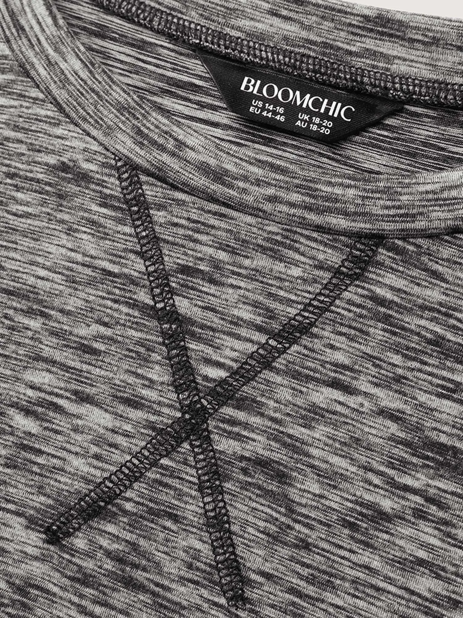 Stretchy Heather Textured Solid T-Shirt sold by Bloomchic product image thumbnail 5