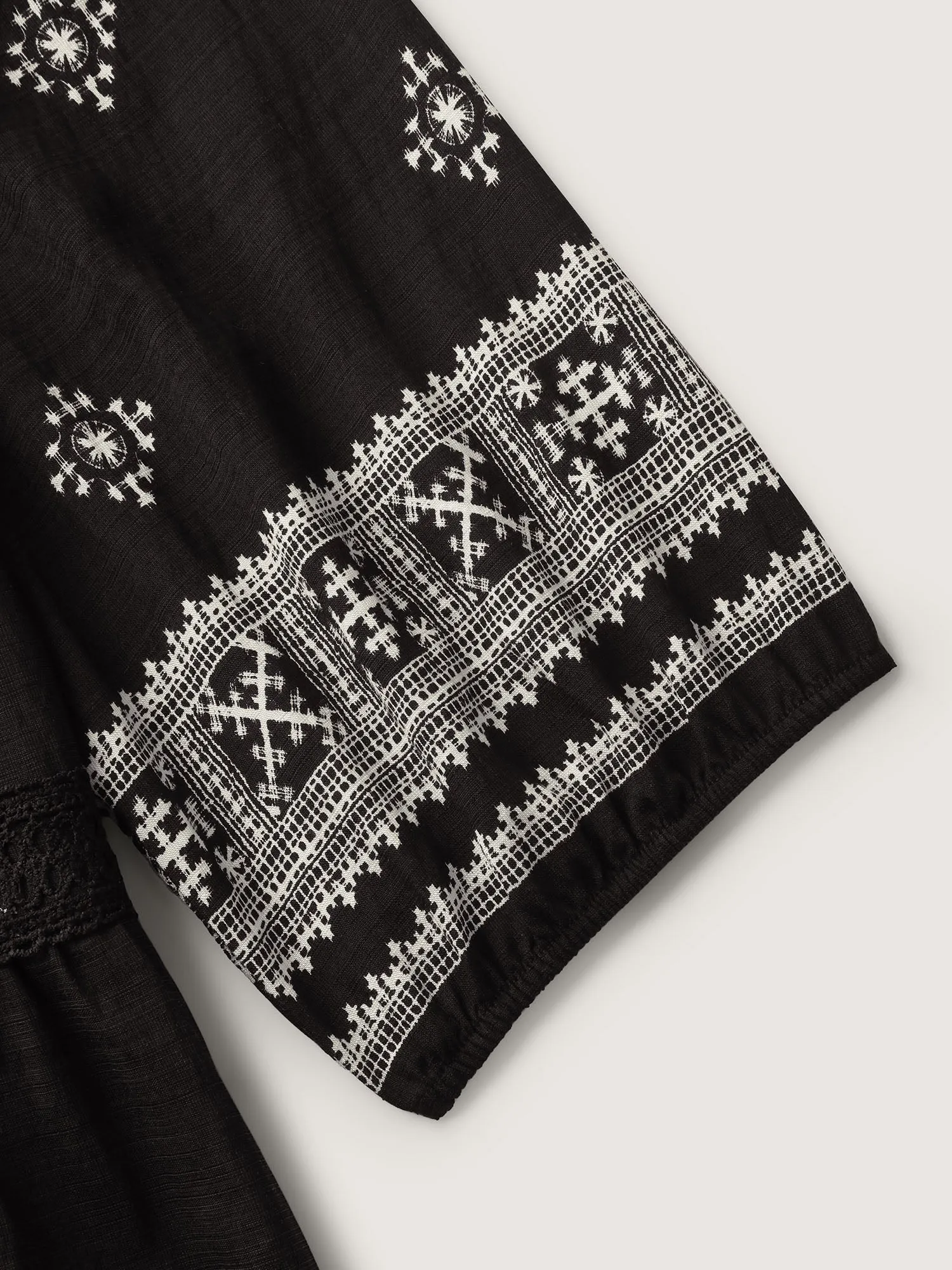 Boho Print Waist-Defining Lace Midi Dress sold by Bloomchic product image thumbnail 5