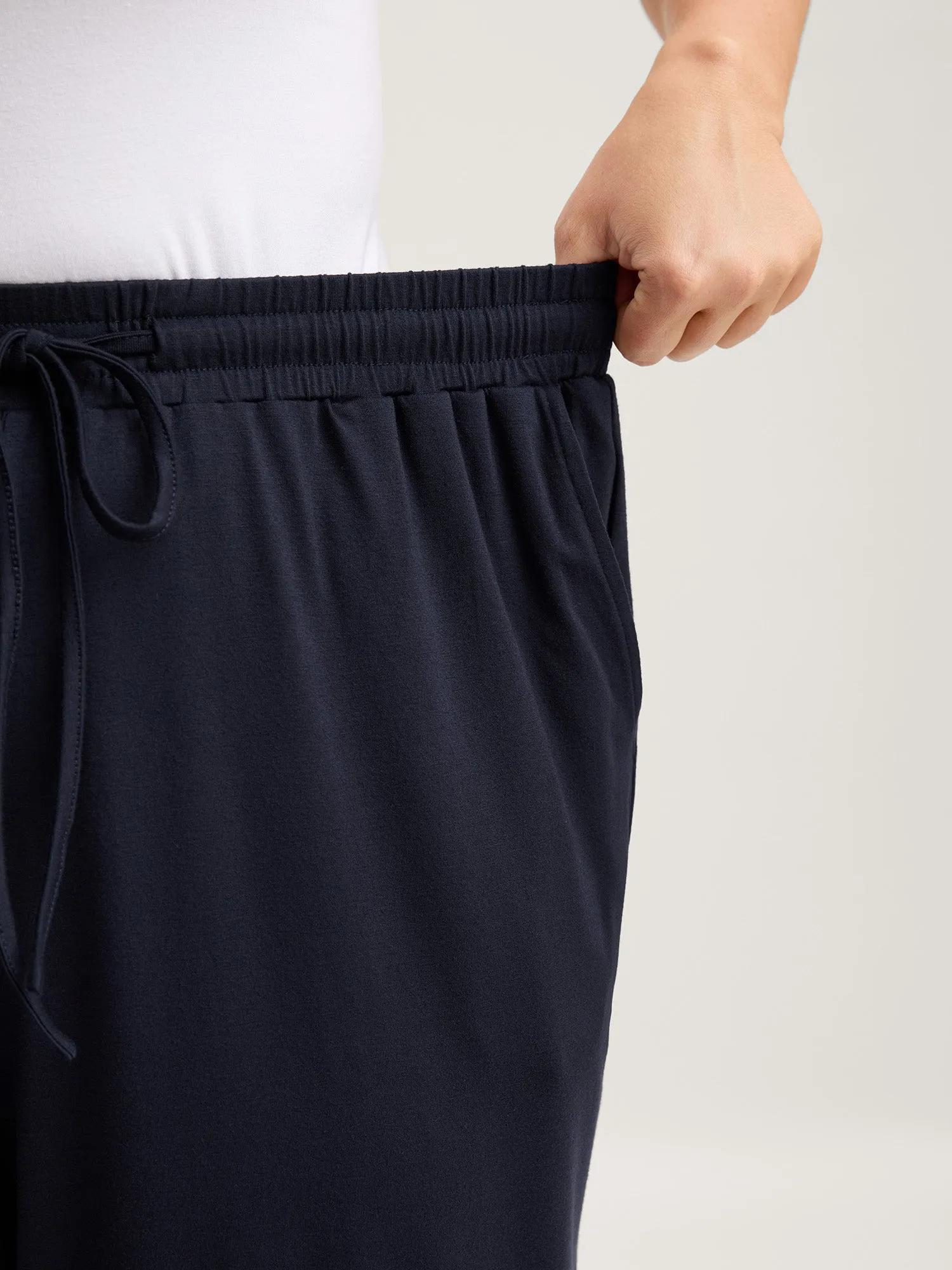 Stretchy Contrast Hem Straight Leg Lounge Pants sold by Bloomchic product image thumbnail 2