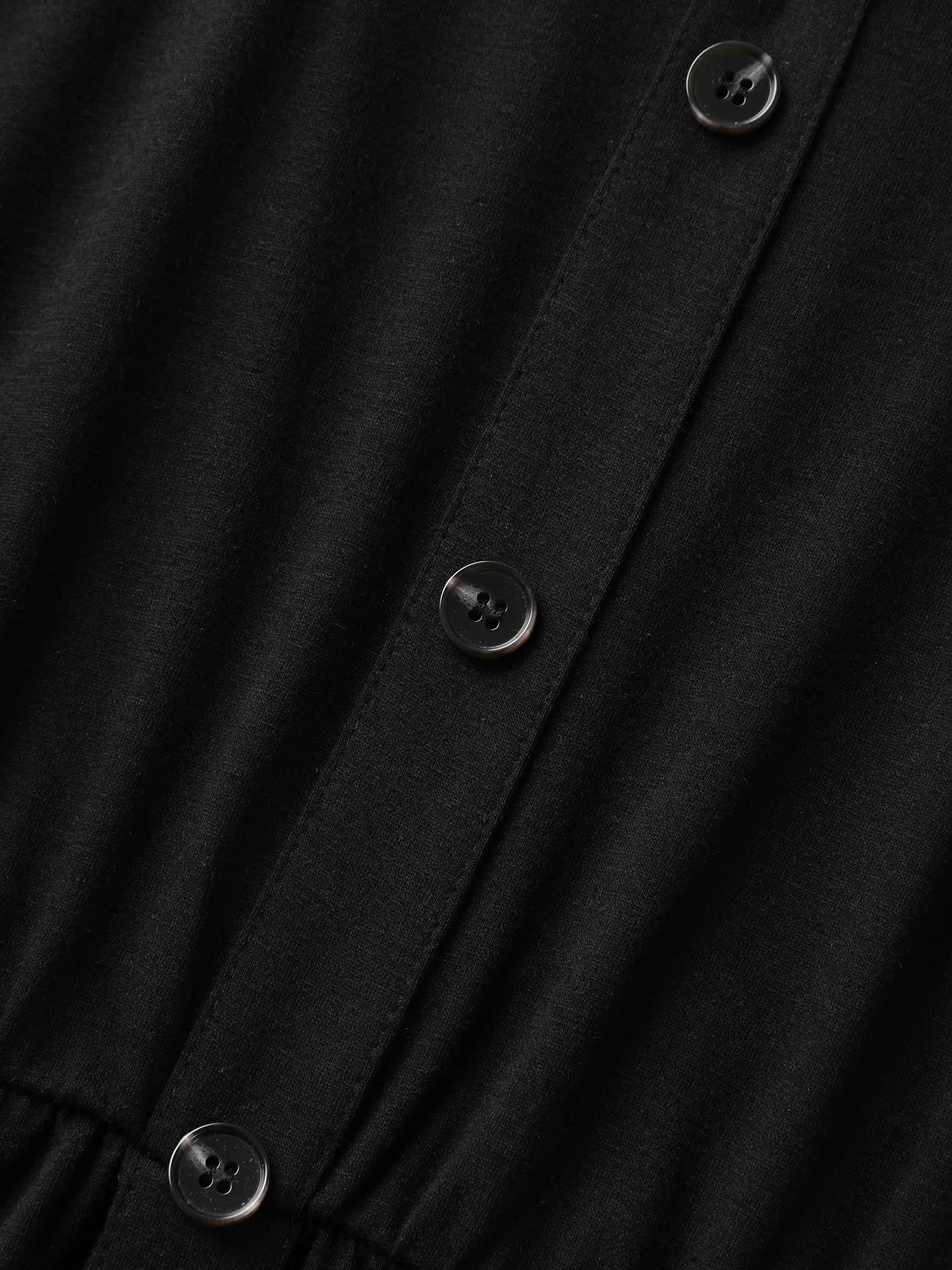 Supersoft Button Detail Deep V-Neck Midi Dress sold by Bloomchic product image thumbnail 5