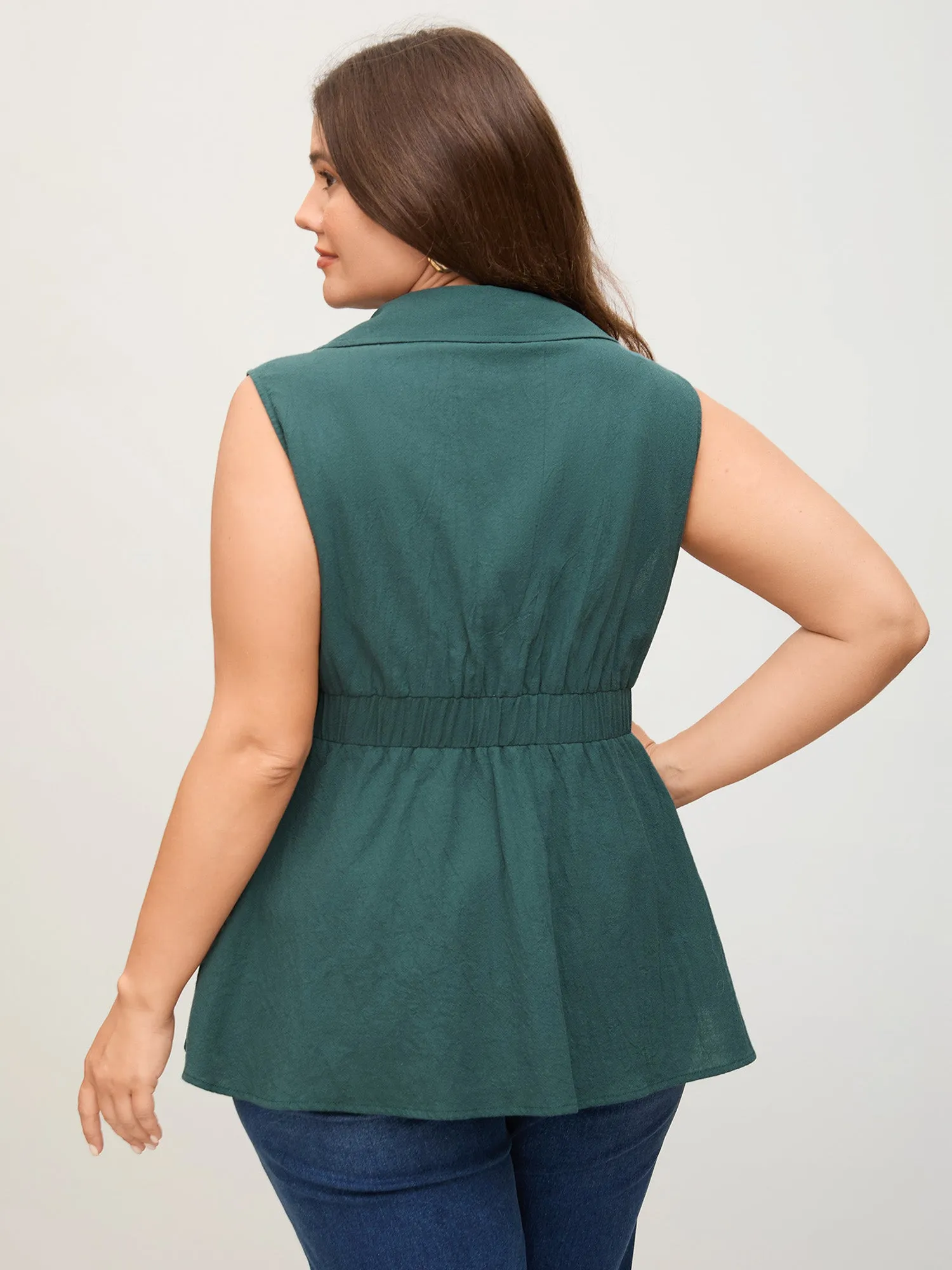 Pure Cotton Stretchy Waist Button Vest sold by Bloomchic product image thumbnail 5