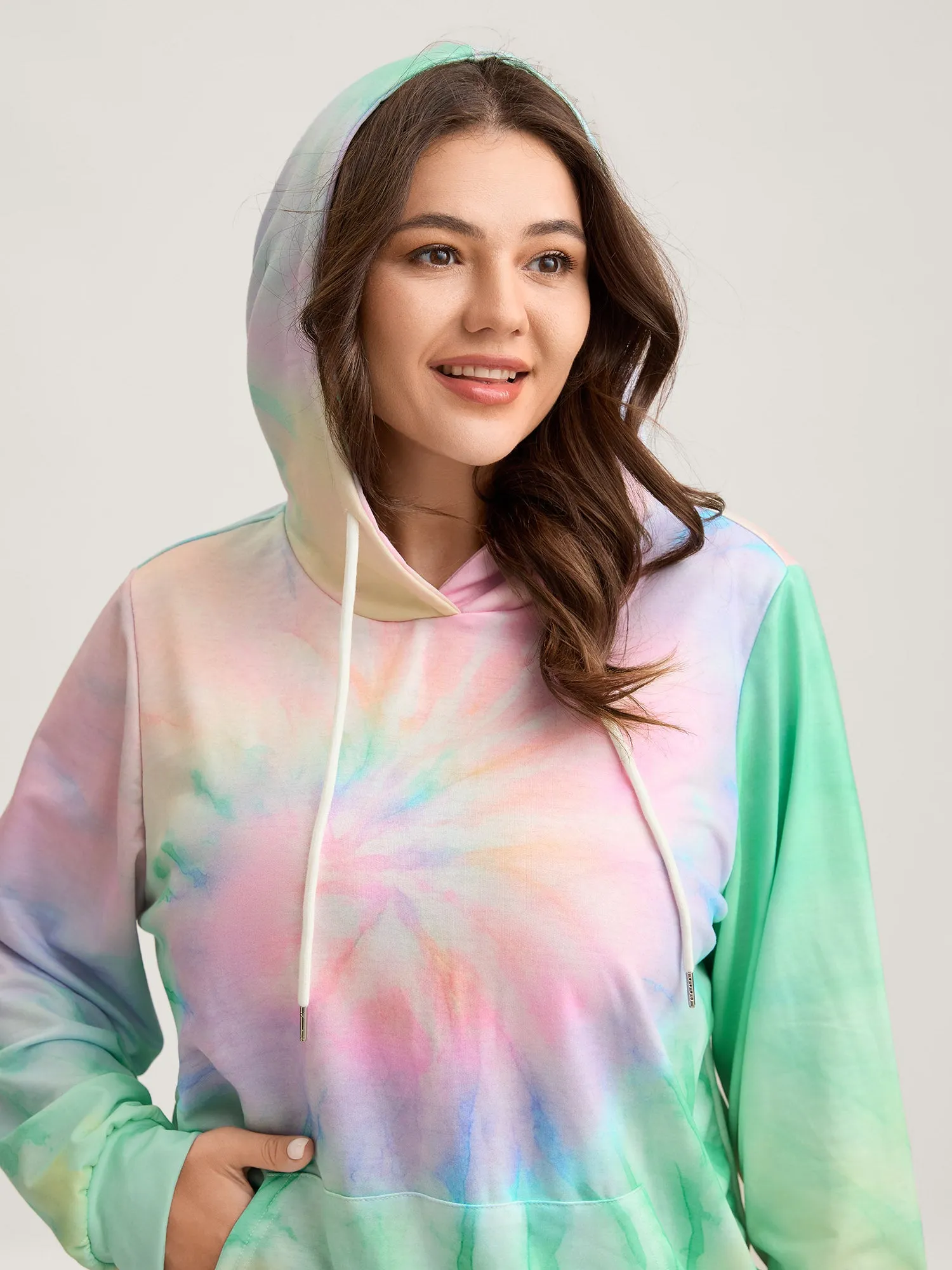 Tie-Dye Blend Pockets Hoodie sold by Bloomchic product image thumbnail 2