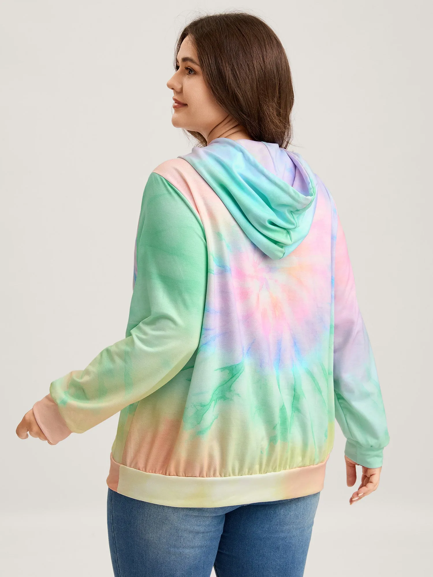 Tie-Dye Blend Pockets Hoodie sold by Bloomchic product image thumbnail 4