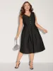 Textured Waist-Cut Pleated Solid Midi Dress sold by Bloomchic