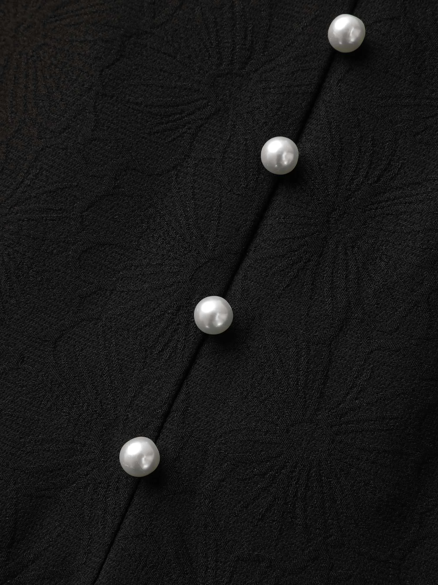 Textured Waist-Cut Pleated Solid Midi Dress sold by Bloomchic product image thumbnail 5