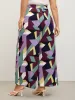Colorful Geometry Waist-Tie Pants sold by Bloomchic