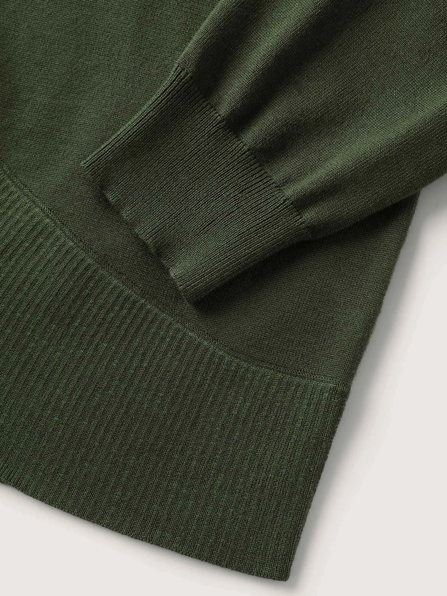 Arc Hem Folded Collar Drop Shoulder Cardigan sold by Bloomchic product image thumbnail 5