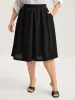 A-Line Solid Pleated Midi Skirt sold by Bloomchic