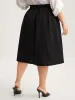 A-Line Solid Pleated Midi Skirt sold by Bloomchic