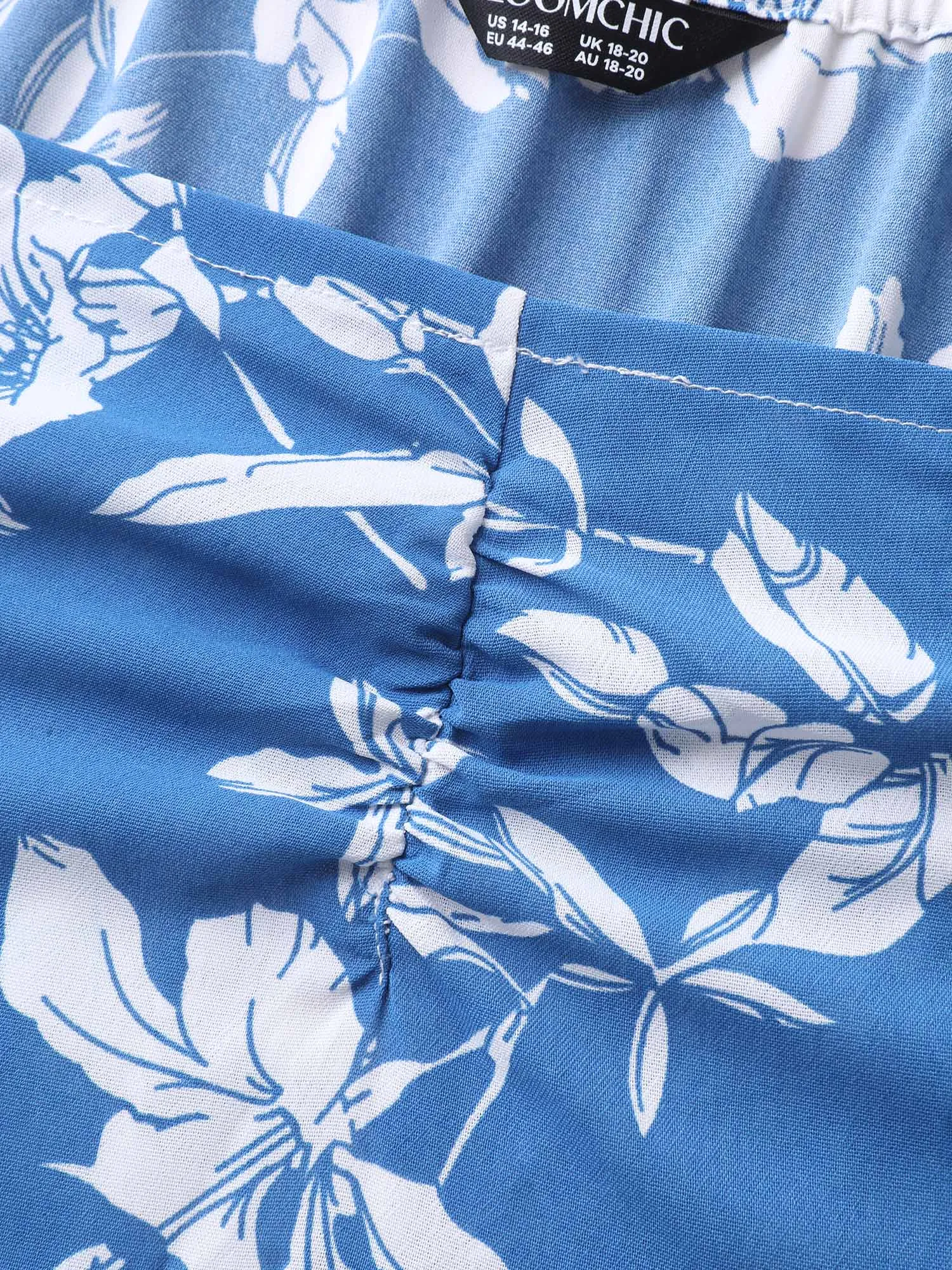 Silhouette Flower Stretchy Waist Pleated Midi Dress sold by Bloomchic product image thumbnail 5