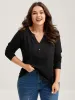 Supersoft Button Placket Solid T-Shirt sold by Bloomchic