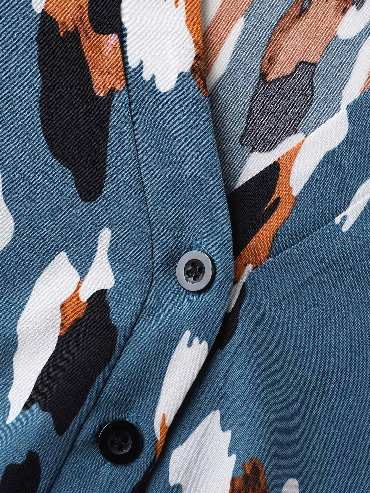 Colorful Leopard Stretchy Cuffs Lapel Collar Blouse sold by Bloomchic product image thumbnail 5