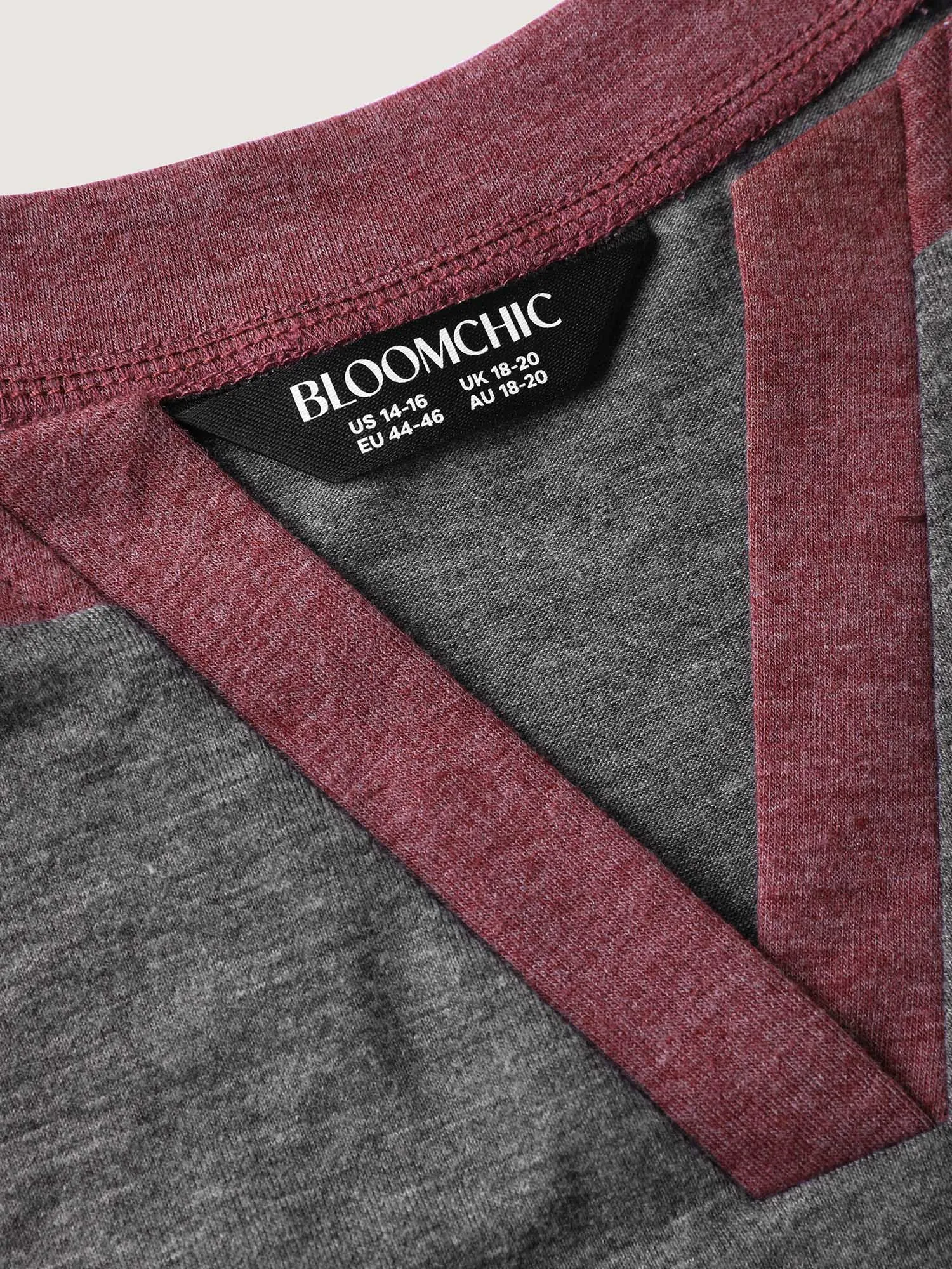 Supersoft Color Contrast Raglan Sleeve Lounge Top sold by Bloomchic product image thumbnail 5