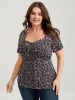 Floral Print Sweetheart Bust Ease Top sold by Bloomchic