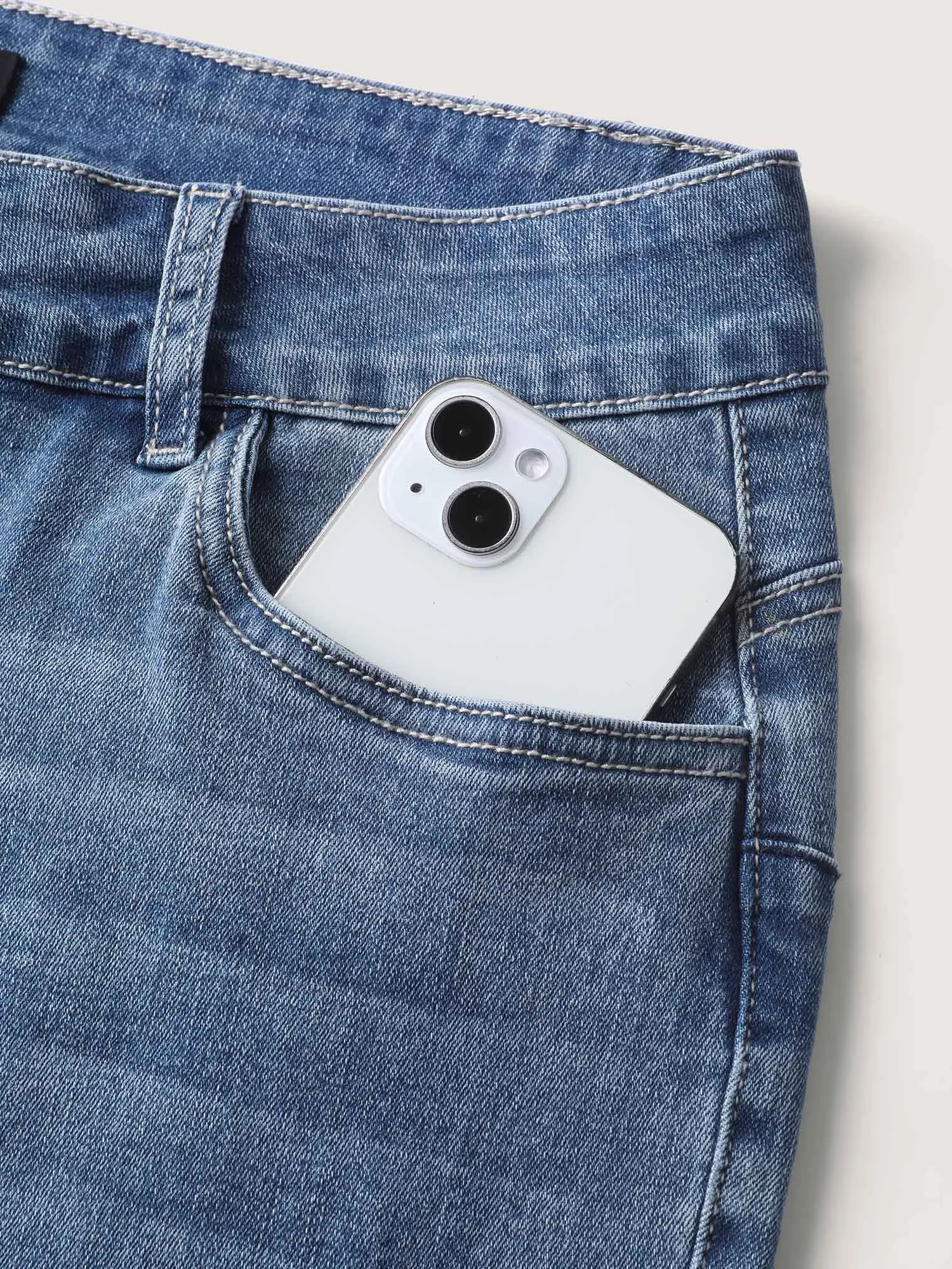 Vintage Straight-Leg Mid-Rise Jeans sold by Bloomchic product image thumbnail 5