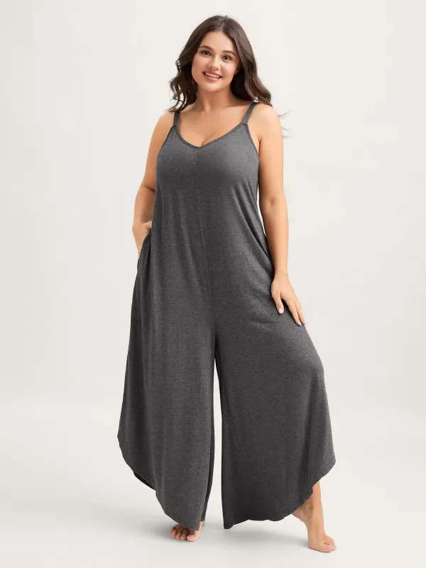 Supersoft Cami Curvy Hem Wide-Leg Jumpsuit sold by Bloomchic
