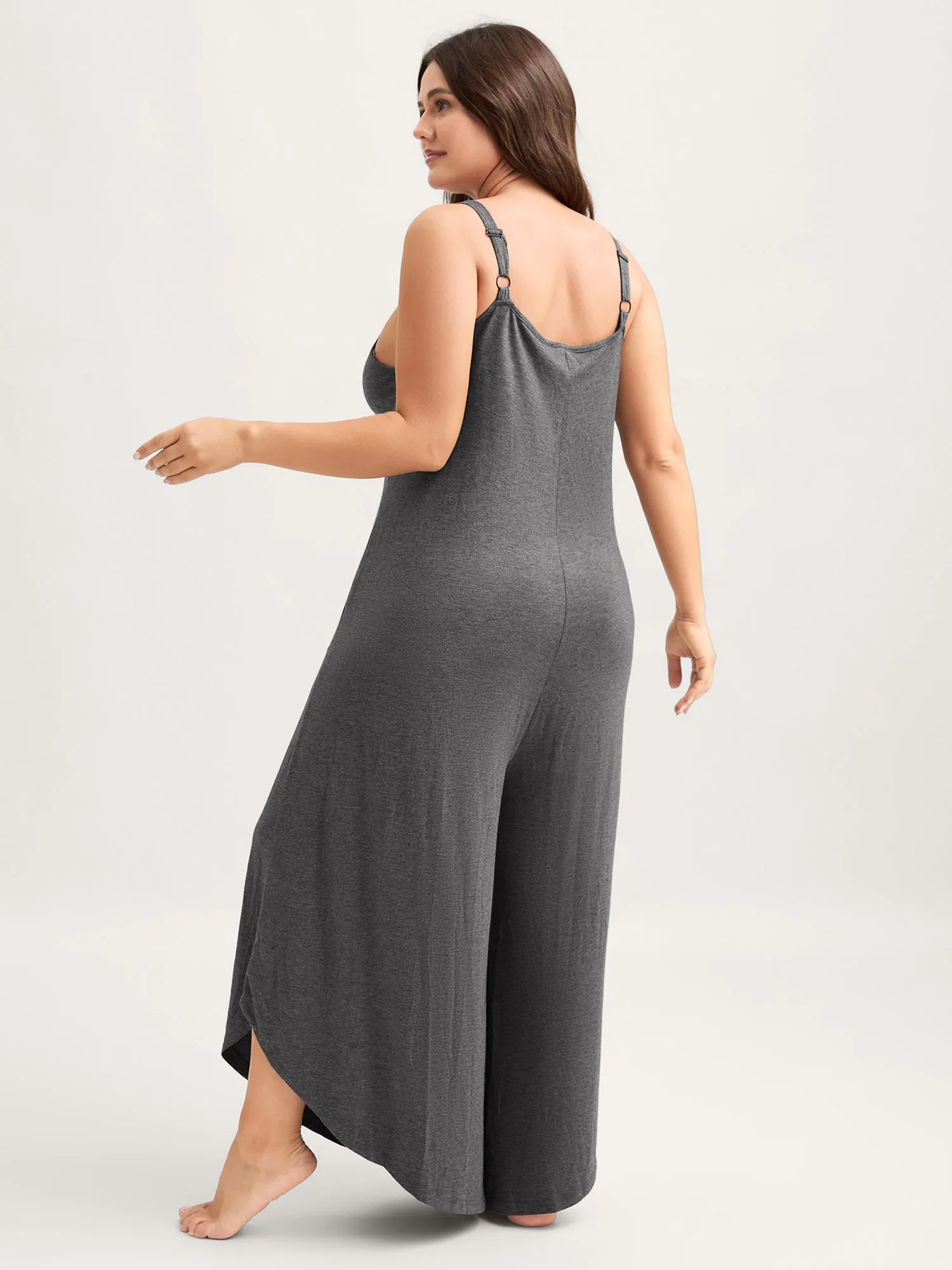 Supersoft Cami Curvy Hem Wide-Leg Jumpsuit sold by Bloomchic product image thumbnail 4