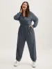 Supersoft Heather Stretchy Waist Pockets Jumpsuit sold by Bloomchic