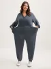 Supersoft Heather Stretchy Waist Pockets Jumpsuit sold by Bloomchic